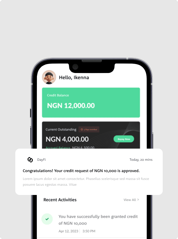 Apply for loans at DayFi